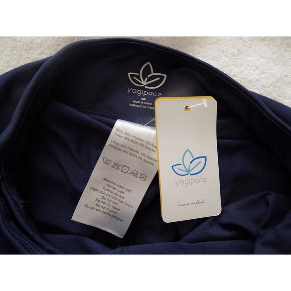 Yogipace Yoga Skirt Skort Navy Blue Pull On Sun Protection Size XS NWT - Picture 3 of 4